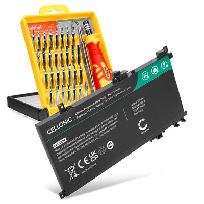 Batteri for HP Omen 15-ax200, ax201, ax202, ax203, ax204, ax205, Pavilion 15-bc200, TE04XL 2800mAh + Verktøy fra CELLONIC