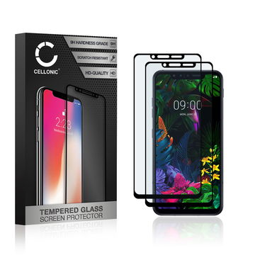 2x Skjermbeskytter glass LG G8s ThinQ (3D Case-friendly, 9H, 0,33mm, Full Glue) Herdet Glass