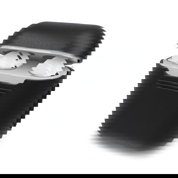 Lomme for Apple AirPods AirPods 2 - Silikon, svart shell pocket tasker