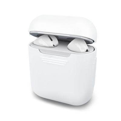Lomme for Apple AirPods AirPods 2 - Silikon, hvit shell pocket tasker