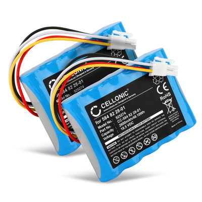 2x Batteri for Husqvarna R100Li, R100Lic, Automower 310, 315, Gardena Sileno 18.5V  2600mAh Li Ion fra CELLONIC