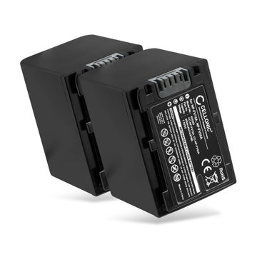 2x Batteri for Sony FDR-AX33, HDR-CX625, HDR-CX250, HDR-PJ620, FDR-AX100, HDR-CX270, HDR-CX260 Kameraer 2050mAh fra CELLONIC
