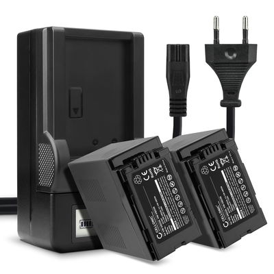 2x Batteri VW-VBD58 VW-VBD29 + Lader for Panasonic HC-X1 HC-X1000 HC-MDH3 fra CELLONIC