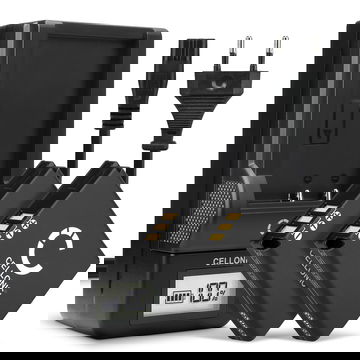 2x Batteri for Kodak PIXPRO SP360, SP360 4K, SP1, SP1 HD, Orbit360 4K, PlaySport Zx5, LB-080 Kameraer 1100mAh + Lader fra CELLONIC