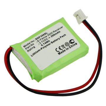 Batteri til Dogtra E-Fence 3500 Receiver Lithium-Polymer 3.7V (200mAh, 3.7V) fra CELLONIC