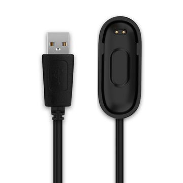 USB Kabel for Xiaomi Mi Band 4 - Ladekabel USB Ledning PVC Datakabel svart