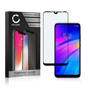 Skjermbeskytter glass Xiaomi Redmi 7 (3D Case-friendly, 9H, 0,33mm, Full Glue) Herdet Glass