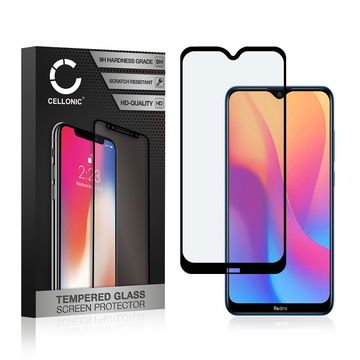 Skjermbeskytter glass Xiaomi Redmi 8A (3D Full Cover, 9H, 0,33mm, Full Glue) Herdet Glass