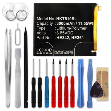 CELLONIC Phone Battery Replacement for Nokia 5.1 Plus + 17-Tool Phone Repair Kit - HE361 3000mAh