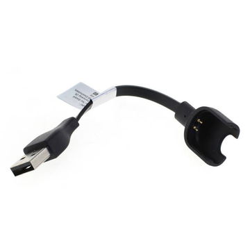 USB Kabel for Xiaomi Mi Band 3 - Ladekabel USB Ledning PVC Datakabel svart