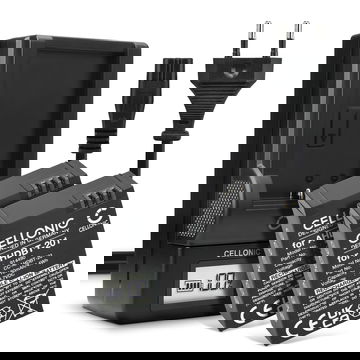 2x Batteri for GoPro Hero 3, Hero 3plus, Hero 3 Black, Hero 3 Silver, Hero 3 White Kameraer 1180mAh + Lader fra CELLONIC