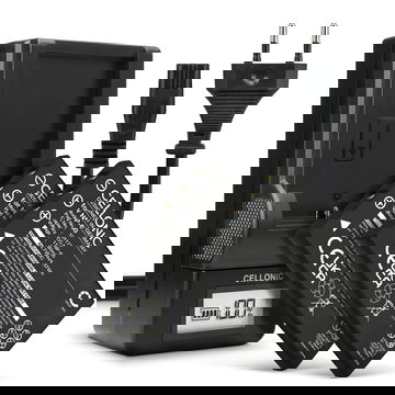 2x Batteri for HP Photosmart R507 R607 R707 R717 R725 R727 R817 R818 R827 R837 R847 R926 R927 1180mAh + Lader fra CELLONIC