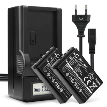 2x Batteri for Kodak Easyshare DX6490 DX7590 DX7630 P880 P850 Z730 DX7440 Z7590 P712 Z760 Kameraer 1400mAh + Lader fra CELLONIC
