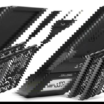 2x Batteri for Kodak Easyshare DX6490 DX7590 DX7630 P880 P850 Z730 DX7440 Z7590 P712 Z760 Kameraer 1400mAh + Lader fra CELLONIC