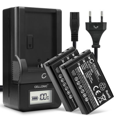 2x Batteri for Kodak Easyshare DX6490 DX7590 DX7630 P880 P850 Z730 DX7440 Z7590 P712 Z760 Kameraer 1400mAh + Lader fra CELLONIC