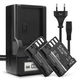 2x Batteri D-Li90 1250mAh + Lader