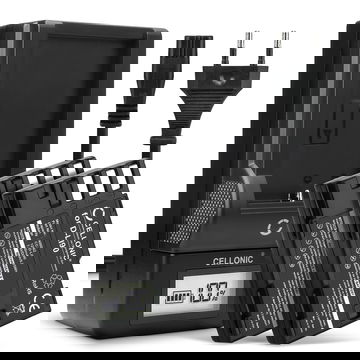 2x Batteri for Pentax 645D 645Z K-01 K-1 K-1 II K-3 K-3 II K-5 K-5 II K-5 IIs K-7 Kameraer 1250mAh + Lader fra CELLONIC