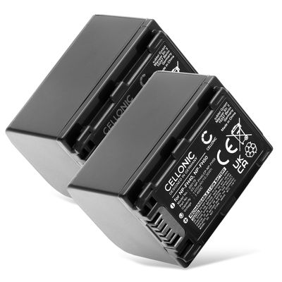 2x Batteri for Sony HDR-SR11 SR12 SR10 HDR-XR500 HDR-HC9 DCR-SR47 SR45 / NP-FH50, NP-FH40 Kameraer 1400mAh fra CELLONIC