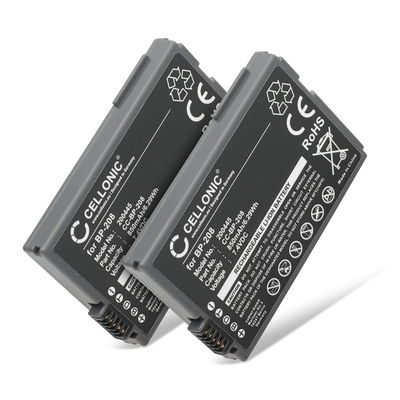 2x Batteri for Canon DC100 DC20 DC10 DC40 DC95 DC19 DC201 MVX4i MVX460 DC21 DC220 MVX450 HR10 BP-208 BP-208DG (700mAh, 7.4V) fra CELLONIC