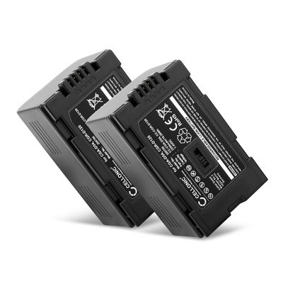 2x Batteri for Panasonic NV-GX7, NV-RX11, NV-EX3, NV-DS38, NV-DS20, NV-GS5, NV-DS77 Kameraer 2200mAh fra CELLONIC