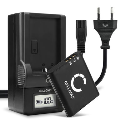 2x Batteri for Ricoh GR III G900 G900SE GR IIIx WG-6 Kameraer 1100mAh + Lader fra CELLONIC