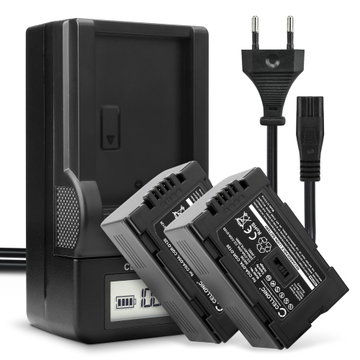 2x Batteri for Panasonic NV-GX7, NV-RX11, NV-EX3, NV-DS38, NV-DS20, CGA-D54, CGR-D220 Kameraer 2200mAh + Lader fra CELLONIC