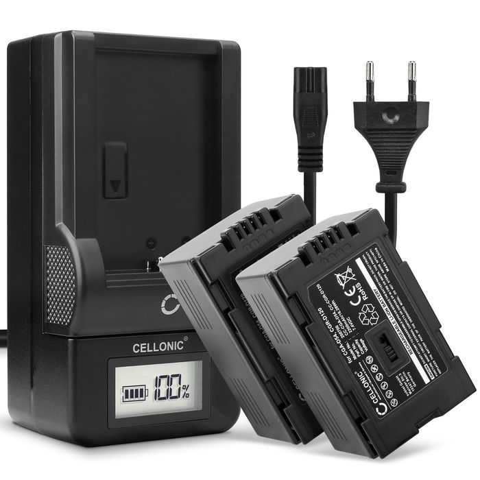 2x Batteri for Panasonic CGR-D08 Accu 2200mAh Akku bytte Batteri + Lader