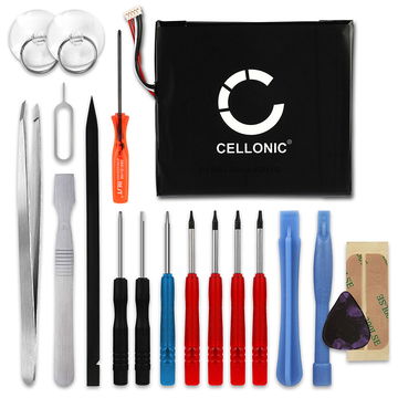 Batteri for Nintendo Switch (2017-2019), HAC-S-JP/EU-C0, HAC 001, HAC 003, HAC-A-BPHAT-C0 3600mAh + Verktøy fra CELLONIC