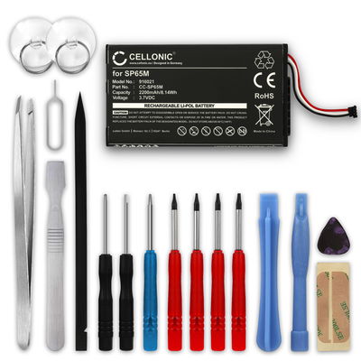 Batteri for Sony PS Vita, PCH 1000, PCH 1004, PCH-1100, PCH-1104, SP65M, PA-VT65, 4-297-658-01 2200mAh + Verktøy fra CELLONIC