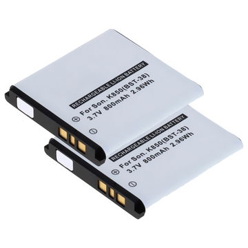 2x Batteri for Sony Ericsson W995, BeJoo, K850i, W580i, C905, K770i, S500i, Xperia X10 Mini Pro 800mAh fra CELLONIC