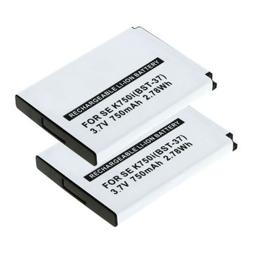 2x Batteri for Sony Ericsson W810i, K750i, W800i, W350i, W550i, K610i, K600i, Z520i, W600i 750mAh fra subtel