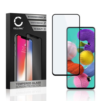 Skjermbeskytter glass Samsung Galaxy A51 (SM-A515) (3D Full Cover, 9H, 0,33mm, Full Glue) Herdet Glass