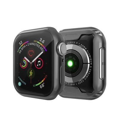 Deksel for Apple Watch SE / 6 / 5 / 4 - 40mm - TPU, Gjennomsiktig / svart shell pocket tasker