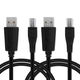 2x Micro-USB long tip to USB A Data Cable, 1m