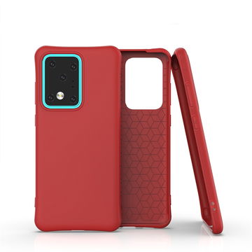 Backcover for Samsung Galaxy S20 Ultra (SM-G988) - Silikon, rød lomme, pocket, shell, skal
