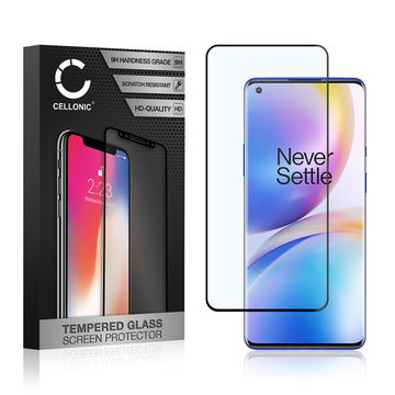 Skjermbeskytter glass OnePlus 8 (3D Full Cover, 9H, 0,33mm, Full Glue) Herdet Glass