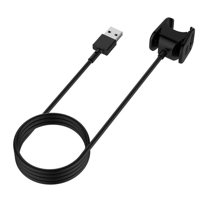 USB Kabel for FitBit Charge 3 - Ladekabel USB Ledning PVC Datakabel svart