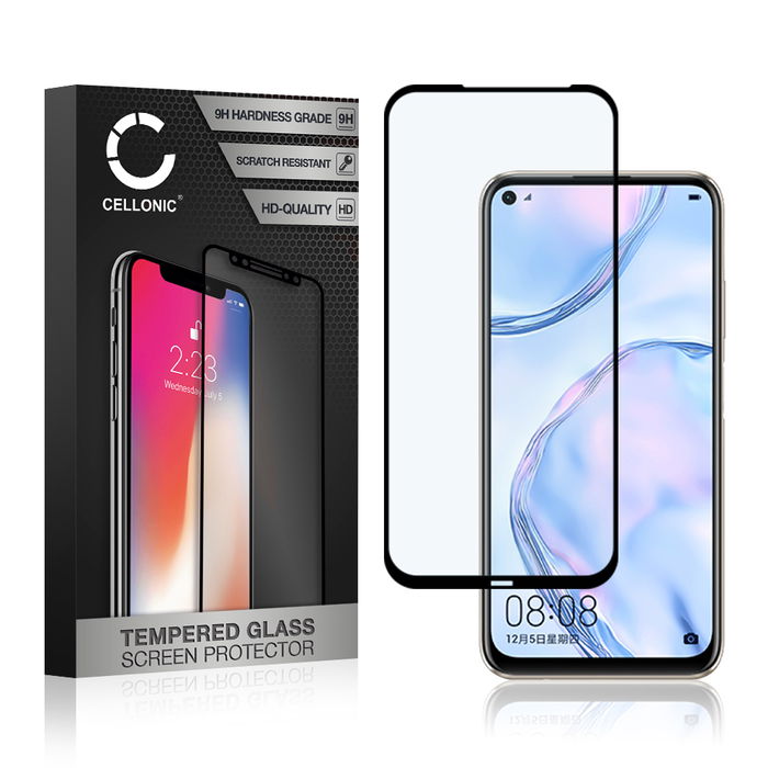 Skjermbeskytter glass Huawei P40 Lite 4G (3D Case-friendly, 9H, 0,33mm, Full Glue) Herdet Glass