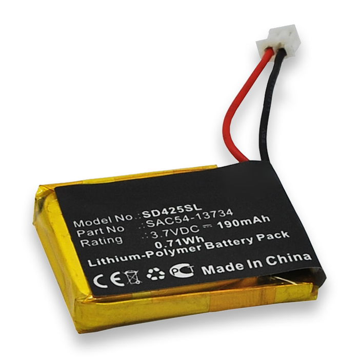 Batteri for SportDOG Transmitter 425, 425S, SD-425, SD-425 Camo, SD-425S, FT-125 190mAh fra subtel