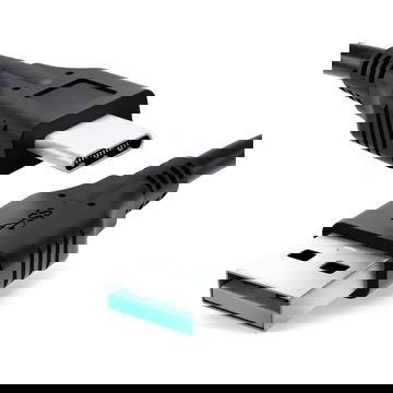 Datakabel (LONG CONNECTOR) for DOOGEE S68 Pro / S70 / S80 / S90 / S95 Pro - 1m, 3A USB kabel, svart