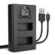 Dobbeltlader + USB-kabel