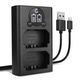 Dobbeltlader + USB-kabel