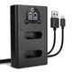 Dobbeltlader + USB-kabel