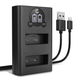 Dobbeltlader + USB-kabel