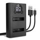 Dobbeltlader + USB-kabel