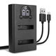 Dobbeltlader + USB-kabel
