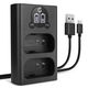 Dobbeltlader + USB-kabel