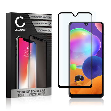 Skjermbeskytter glass Samsung Galaxy A31 (SM-A315) (3D Case-friendly, 9H, 0,33mm, Full Glue) Herdet Glass
