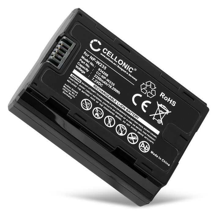 Batteri for Fuji NP-W235 Accu 2250mAh Akku bytte Batteri
