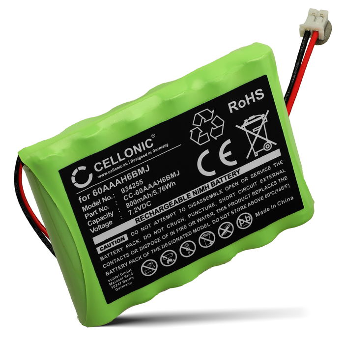 Batteri for Yale HSA6400 Premium Alarm Control Panel Accu 800mAh Akku bytte Batteri
